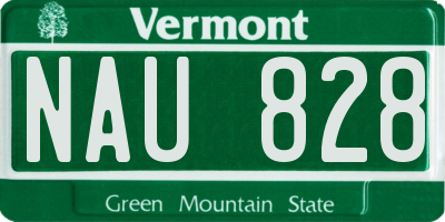 VT license plate NAU828