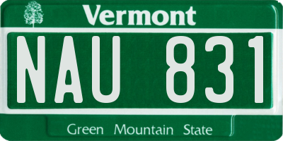 VT license plate NAU831