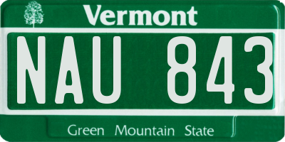 VT license plate NAU843