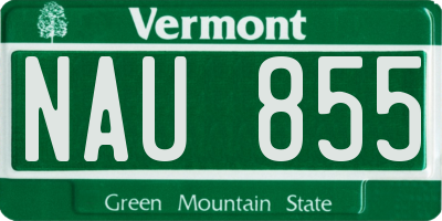 VT license plate NAU855