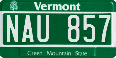 VT license plate NAU857