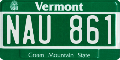 VT license plate NAU861