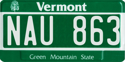 VT license plate NAU863