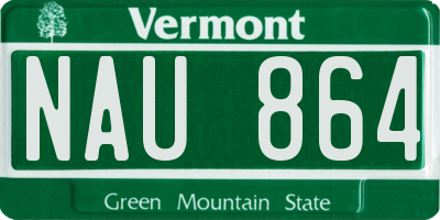 VT license plate NAU864