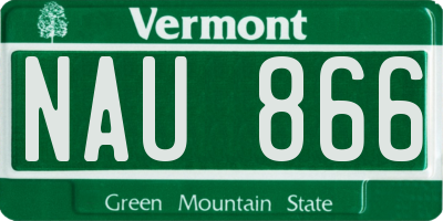 VT license plate NAU866