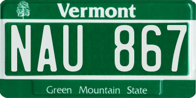 VT license plate NAU867