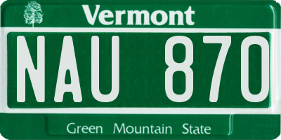 VT license plate NAU870