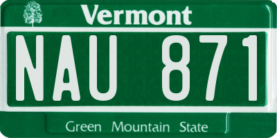 VT license plate NAU871