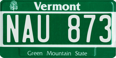 VT license plate NAU873