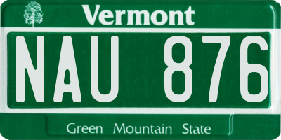 VT license plate NAU876