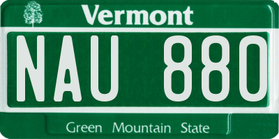 VT license plate NAU880