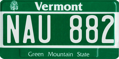 VT license plate NAU882