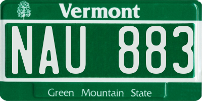 VT license plate NAU883