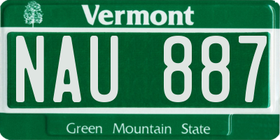 VT license plate NAU887