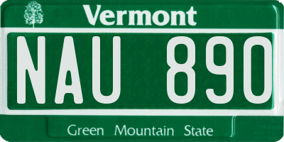 VT license plate NAU890