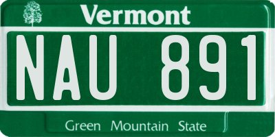 VT license plate NAU891