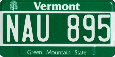 VT license plate NAU895