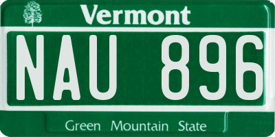VT license plate NAU896