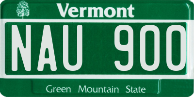 VT license plate NAU900