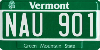 VT license plate NAU901