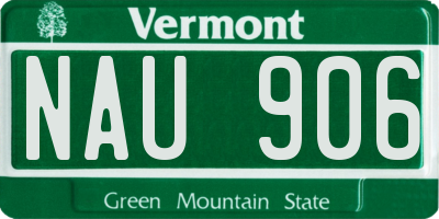 VT license plate NAU906