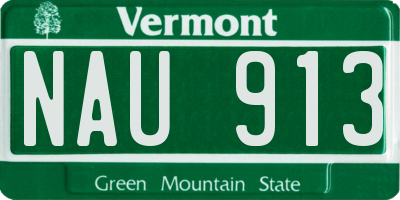 VT license plate NAU913