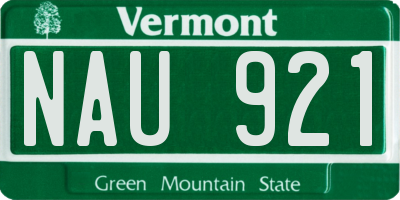 VT license plate NAU921