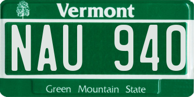 VT license plate NAU940