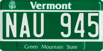 VT license plate NAU945