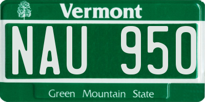 VT license plate NAU950