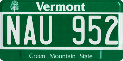 VT license plate NAU952