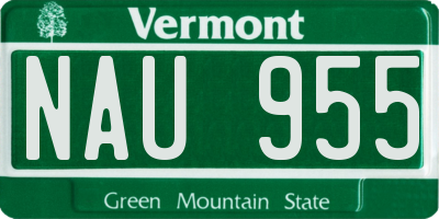 VT license plate NAU955