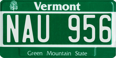 VT license plate NAU956