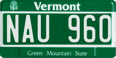 VT license plate NAU960
