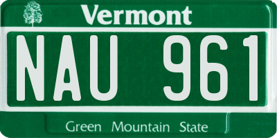 VT license plate NAU961