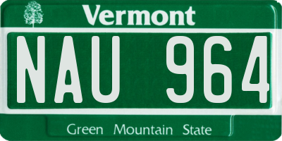 VT license plate NAU964