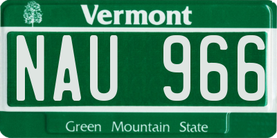 VT license plate NAU966