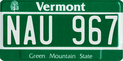 VT license plate NAU967