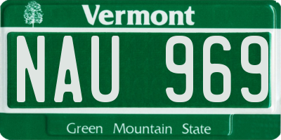VT license plate NAU969