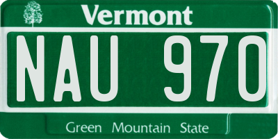 VT license plate NAU970