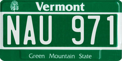 VT license plate NAU971