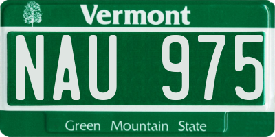 VT license plate NAU975