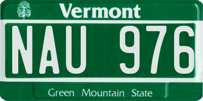 VT license plate NAU976