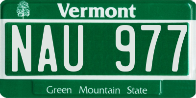 VT license plate NAU977