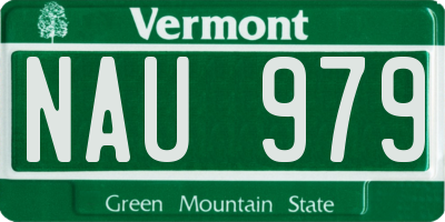 VT license plate NAU979