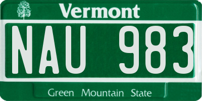 VT license plate NAU983