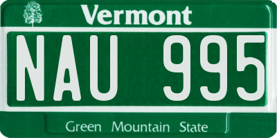 VT license plate NAU995