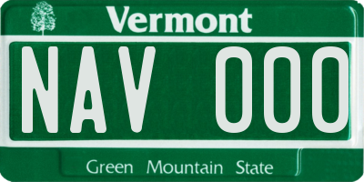 VT license plate NAV000
