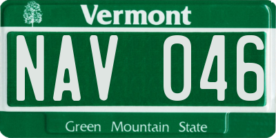 VT license plate NAV046