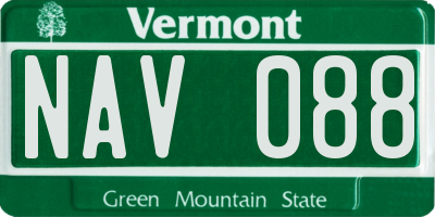 VT license plate NAV088
